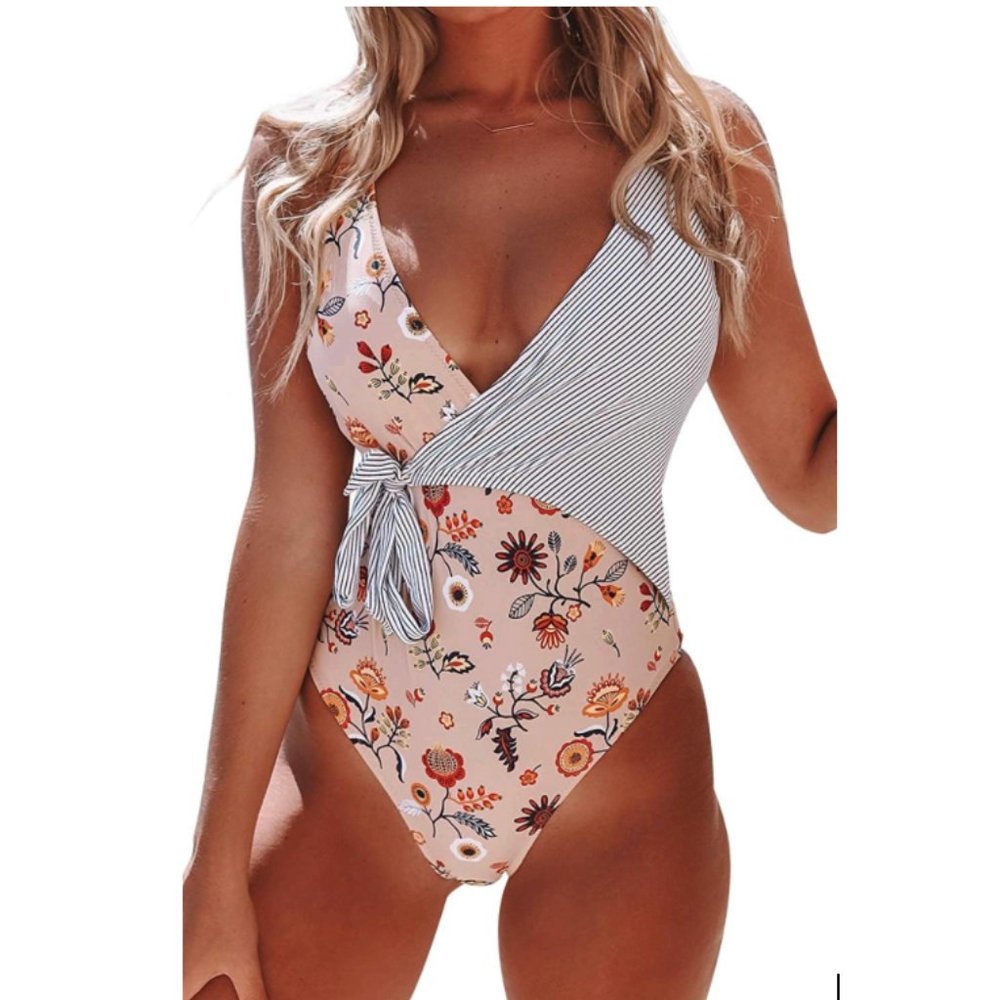 Stripe One-Piece Swimsuit